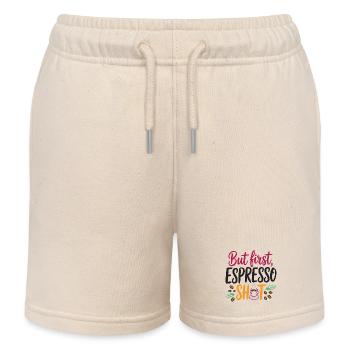 Mais le premier shot d’espresso - Short de jogging enfant bio Stanley/Stella - écru doux - Devant