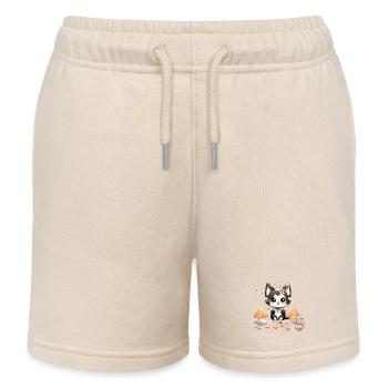 Chibi-Hundewelpe Diamantenschatz - Kinder Organic Joggingshorts Mini Bolter von Stanley/Stella - Natur - Vorne