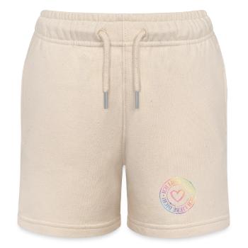 Je t’aime, mon cœur - Short de jogging enfant bio Stanley/Stella - écru doux - Devant