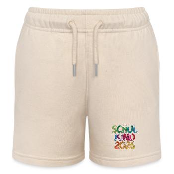 School Child 2026 School Enrollment Back to School - Kids Organic Sweat Shorts by Stanley/Stella - soft Ecru - Front