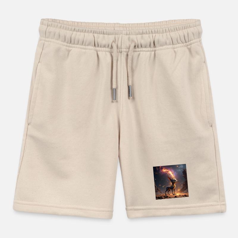 Fantastic Star Deer Kids Organic Sweat Shorts by Stanley/Stella