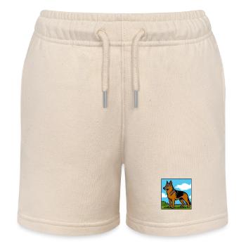Deutscher Schäferhund Rassehund Geschenk - Kinder Organic Joggingshorts Mini Bolter von Stanley/Stella - Natur - Vorne