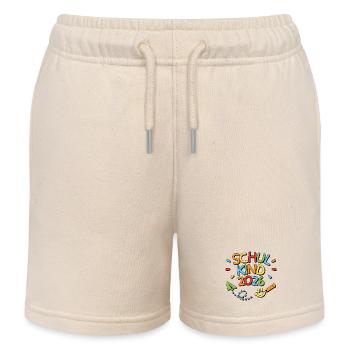 Schulkind 2026 Einschulung Schulanfang - Kinder Organic Joggingshorts Mini Bolter von Stanley/Stella - Natur - Vorne