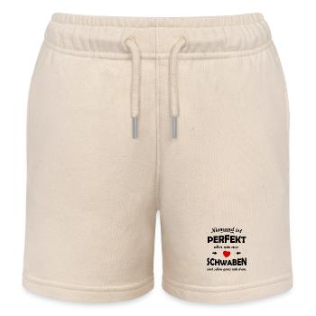 Cœur Rouge sur fond noir – Souabe - Short de jogging enfant bio Stanley/Stella - écru doux - Devant