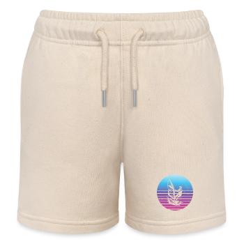 Klassisches Windsurfing Motiv - Kinder Organic Joggingshorts Mini Bolter von Stanley/Stella - Natur - Vorne