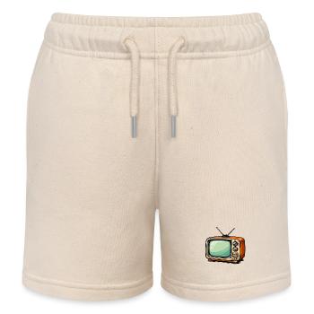 Retrofernseher Tv Cartoon - Kinder Organic Joggingshorts Mini Bolter von Stanley/Stella - Natur - Vorne