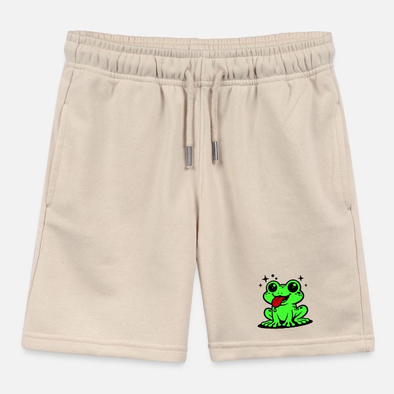 Toad Comic Frog Kids Organic Sweat Shorts by Stanley/Stella