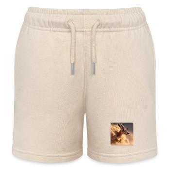 Antelope in a Sandstorm – Speed & Instinct - Kids Organic Sweat Shorts by Stanley/Stella - soft Ecru - Front