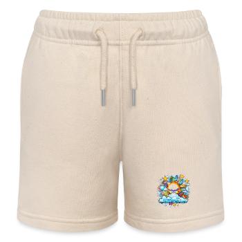 Kosmische Sonnenflug Doodle - Kinder Organic Joggingshorts Mini Bolter von Stanley/Stella - Natur - Vorne