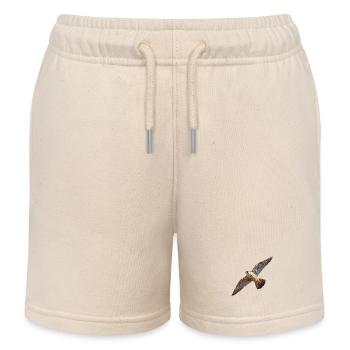 Peregrine falcon in gliding flight – power & precision - Kids Organic Sweat Shorts by Stanley/Stella - soft Ecru - Front