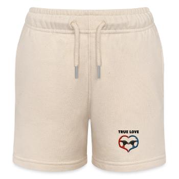 True Love Steering Hearts Mariage Cadeau Mariage - Short de jogging enfant bio Stanley/Stella - écru doux - Devant
