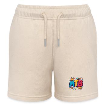 MTB Pop Art Bang - Kids Organic Sweat Shorts by Stanley/Stella - soft Ecru - Front