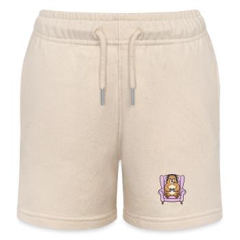 Gamer Bär Tier spielt Videospielkunst - Kinder Organic Joggingshorts Mini Bolter von Stanley/Stella - Natur - Vorne