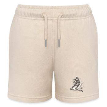 Eishockeyspieler in voller Action - Kinder Organic Joggingshorts Mini Bolter von Stanley/Stella - Natur - Vorne