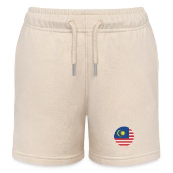 Malaysia-Rundflagge - Kinder Organic Joggingshorts Mini Bolter von Stanley/Stella - Natur - Vorne