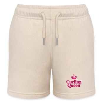 Reine du Curling - La Reine sur la glace - Short de jogging enfant bio Stanley/Stella - écru doux - Devant