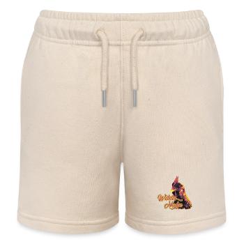 Hühner Fans -  Hahn - Gockel - Blumenhuhn - Bio - Kinder Organic Joggingshorts Mini Bolter von Stanley/Stella - Natur - Vorne