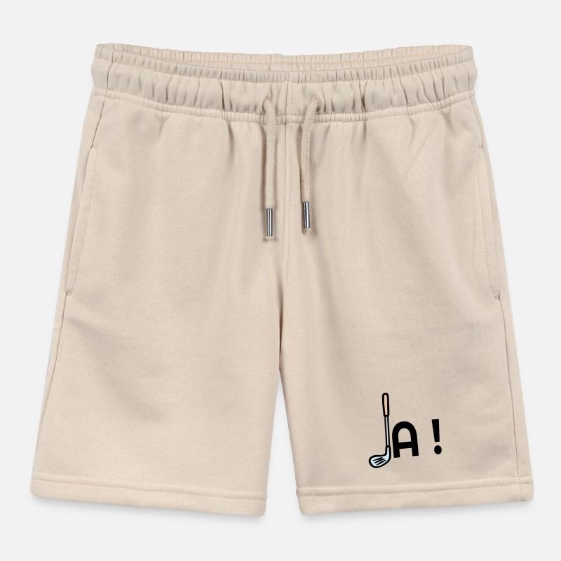 Golf Commitment Yes Kids Organic Sweat Shorts by Stanley/Stella