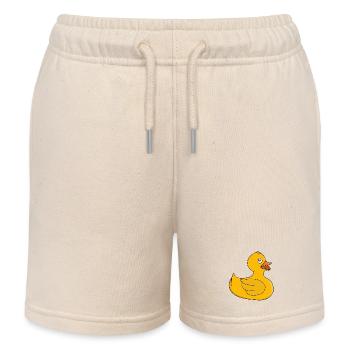 Canard en caoutchouc ensoleillé - Short de jogging enfant bio Stanley/Stella - écru doux - Devant