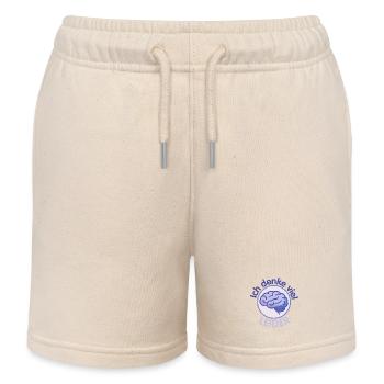 Ich denke viel - leider - Gehirn  - Kinder Organic Joggingshorts Mini Bolter von Stanley/Stella - Natur - Vorne
