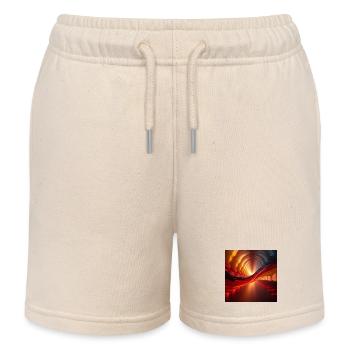 Flaggen Deutschland - Kinder Organic Joggingshorts Mini Bolter von Stanley/Stella - Natur - Vorne
