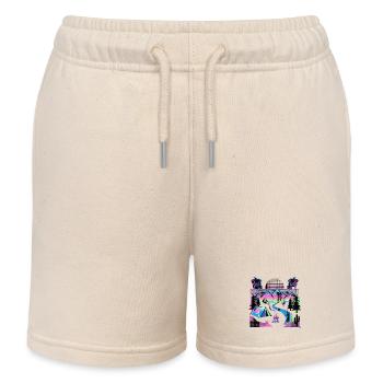Retro Wave Camper - Kinder Organic Joggingshorts Mini Bolter von Stanley/Stella - Natur - Vorne