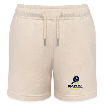 Padel Coach Sports Club Trikotdesign - Kinder Organic Joggingshorts Mini Bolter von Stanley/Stella - Natur - Vorne