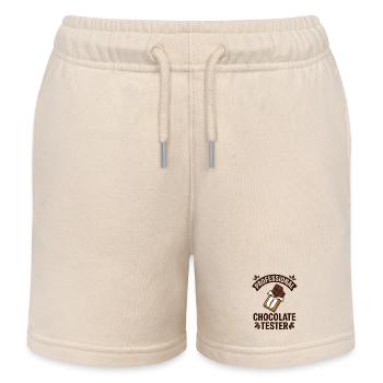Chocolate Bar Chocolate Bar Baking - Kids Organic Sweat Shorts by Stanley/Stella - soft Ecru - Front