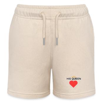 Her King Shirt Couple Matching Gift King Queen T-S - Kids Organic Sweat Shorts by Stanley/Stella - soft Ecru - Front