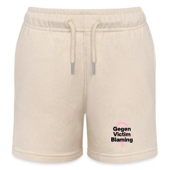 GEGEN VICTIM BLAMING – JETZT! ♀ FEMALE POWER GIRLS - Kinder Organic Joggingshorts Mini Bolter von Stanley/Stella - Natur - Vorne