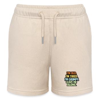 Old Tired Grumpy – Grumpy Mode Leave Me Alone - Kids Organic Sweat Shorts by Stanley/Stella - soft Ecru - Front