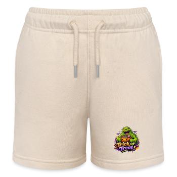 schleimmonster-trick-or-treat - Kinder Organic Joggingshorts Mini Bolter von Stanley/Stella - Natur - Vorne