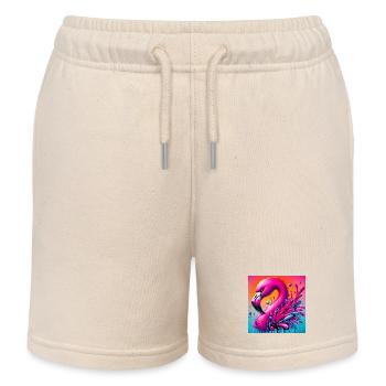 Flamingo - Kinder Organic Joggingshorts Mini Bolter von Stanley/Stella - Natur - Vorne
