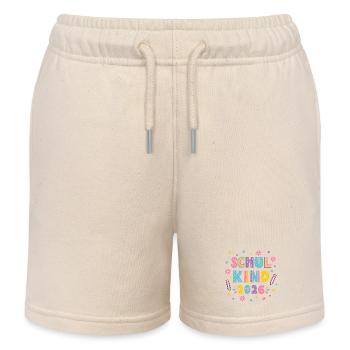 Schulkind Einschulung 2026 Mädchen Geschenk - Kinder Organic Joggingshorts Mini Bolter von Stanley/Stella - Natur - Vorne
