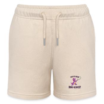 You've been Dino served / Dino Tami Tennis Design - Kinder Organic Joggingshorts Mini Bolter von Stanley/Stella - Natur - Vorne