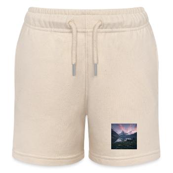 Réflexion du soir alpin - Short de jogging enfant bio Stanley/Stella - écru doux - Devant