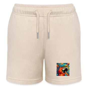 Papagei - Kinder Organic Joggingshorts Mini Bolter von Stanley/Stella - Natur - Vorne