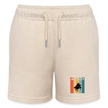 Cadeau piano Vintage - Short de jogging enfant bio Stanley/Stella - écru doux - Devant