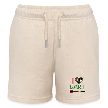 J’adore Dard Heart - Short de jogging enfant bio Stanley/Stella - écru doux - Devant