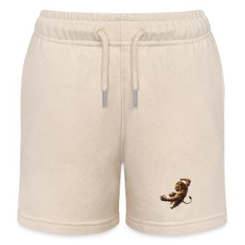 Löwe im Sprung - Kinder Organic Joggingshorts Mini Bolter von Stanley/Stella - Natur - Vorne