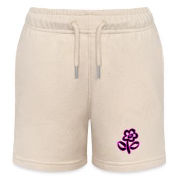 Blumen - Kinder Organic Joggingshorts Mini Bolter von Stanley/Stella - Natur - Vorne