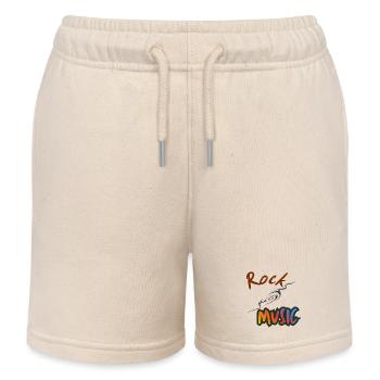 Rock Music - Kids Organic Sweat Shorts by Stanley/Stella - soft Ecru - Front