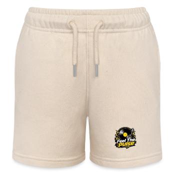 Feel The Pulse – Vinyl DJ Electro Music - Kinder Organic Joggingshorts Mini Bolter von Stanley/Stella - Natur - Vorne