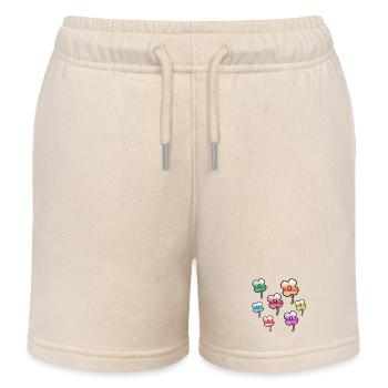 Blumen - Kinder Organic Joggingshorts Mini Bolter von Stanley/Stella - Natur - Vorne