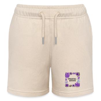 Amnetyst Kristallgeode Kreis - Kinder Organic Joggingshorts Mini Bolter von Stanley/Stella - Natur - Vorne