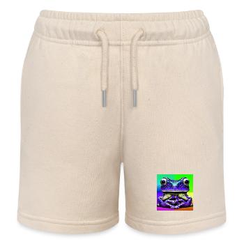 Frosch - Kinder Organic Joggingshorts Mini Bolter von Stanley/Stella - Natur - Vorne