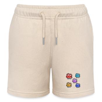 Blumen - Kinder Organic Joggingshorts Mini Bolter von Stanley/Stella - Natur - Vorne