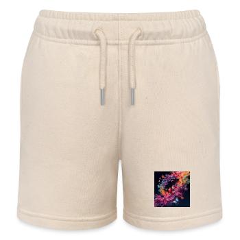Bunte Beeren und Schmetterlinge - Kinder Organic Joggingshorts Mini Bolter von Stanley/Stella - Natur - Vorne