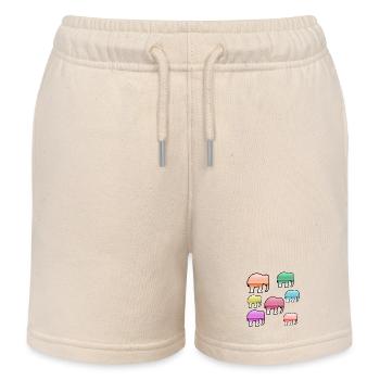 Elefanten - Kinder Organic Joggingshorts Mini Bolter von Stanley/Stella - Natur - Vorne