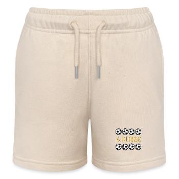 Schulkind 4. Klasse Fußball - Kinder Organic Joggingshorts Mini Bolter von Stanley/Stella - Natur - Vorne